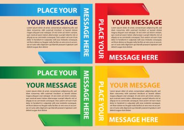 Kağıt katlama vektör düzeni tasarım