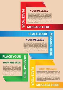 Kağıt katlama vektör düzeni tasarım 