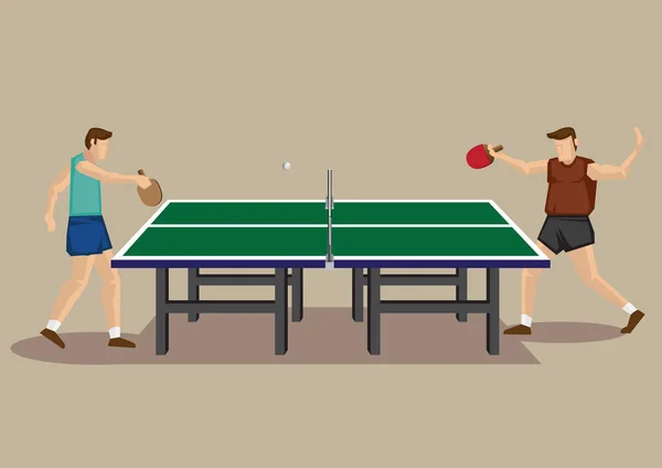 Gra Tenis stołowy Strona widok wektor kreskówka — Wektor stockowy