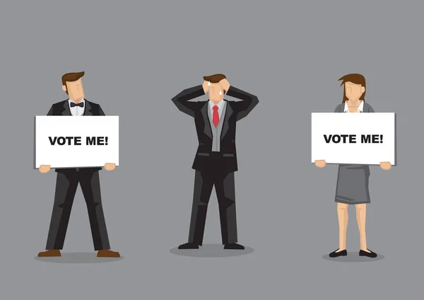 Voter's Dilemma wektor kreskówka ilustracja — Wektor stockowy
