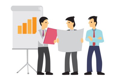 İşadamı meslektaşlarıyla stratejiyi geri çekiyor. Kavramı