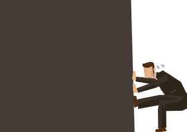 Çerçevenin köşesinde işadamı metafor