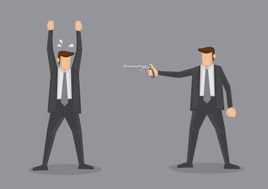 Gunpoint Vektör İllüstrasyon teslim