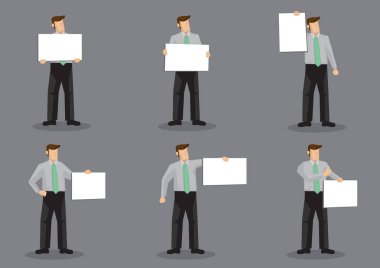 İş profesyonel Ii Holding Boş Ekran Pankart Vektör Carto