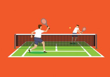Tenis vektör Illustration oynama 
