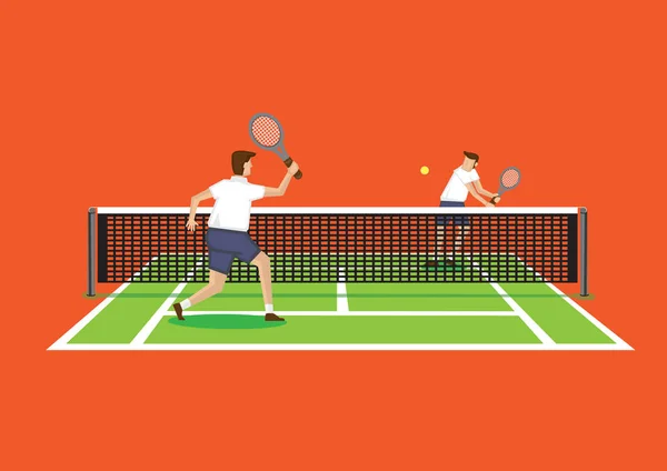 Gra tenis wektor ilustracja — Wektor stockowy