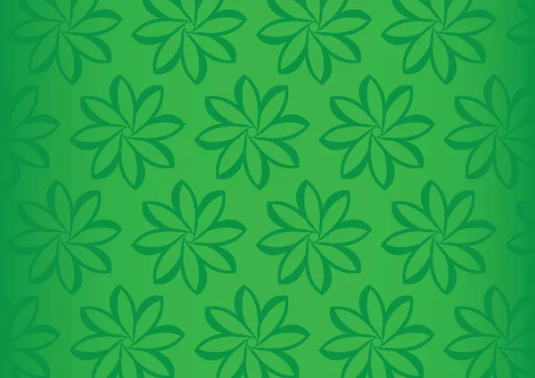 Minimalistische grüne Blumenmuster Hintergrund Vektor Illustration — Stockvektor