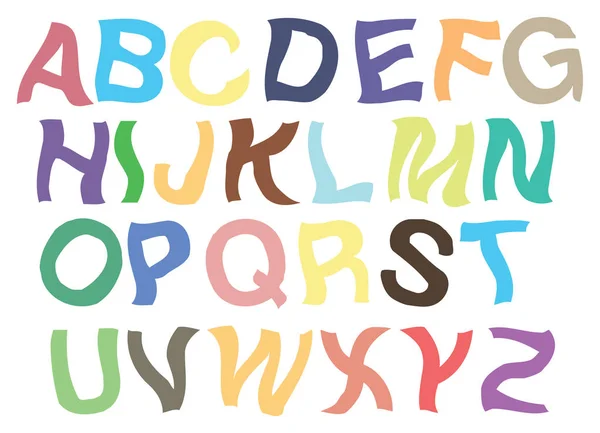 Trembling Alphabets Vector Font Design — Stock Vector