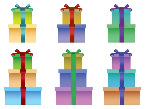 Empilements de boîtes-cadeaux Illustration vectorielle — Image vectorielle