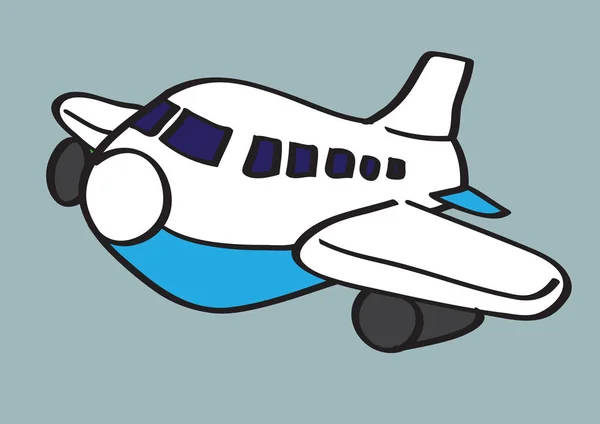 Illustration de dessin animé vectoriel d'avion — Image vectorielle