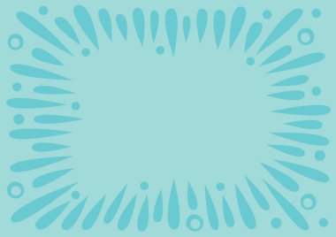 Çemberli ve noktalı mavi kenar arka planı. b için yerleşim tasarımı