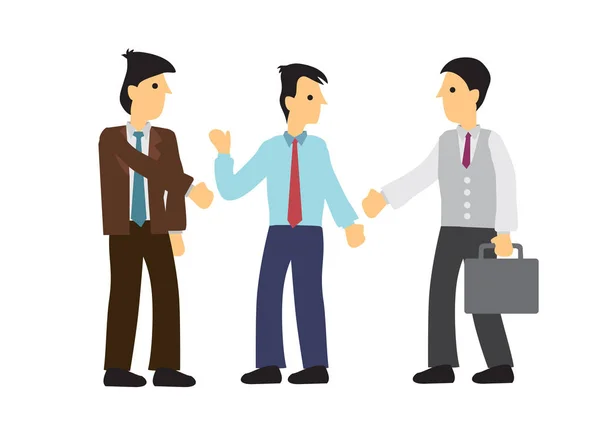 Businessman introduce his business friends. Concept of networkin — ストックベクタ