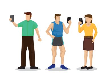 İnsanlar birbirlerini görmezden geliyor ve cep telefonlarını ellerinde tutuyorlar. Konsept