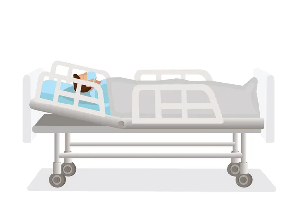 Pacient Odpočívá Nemocničním Oddělení Vektorová Ilustrace — Stockový vektor