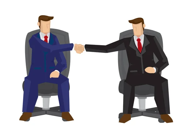 Επιχειρηματίες Τρέμουν Χέρια Έννοια Της Διαπραγμάτευσης Των Επιχειρήσεων Συνεργασία Συνεργασία — Διανυσματικό Αρχείο