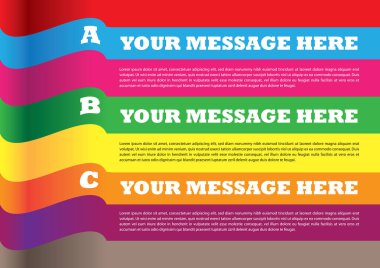 Metin için kendi alanı olan pankartların tasarımı. Vektör illüstrasyonu.