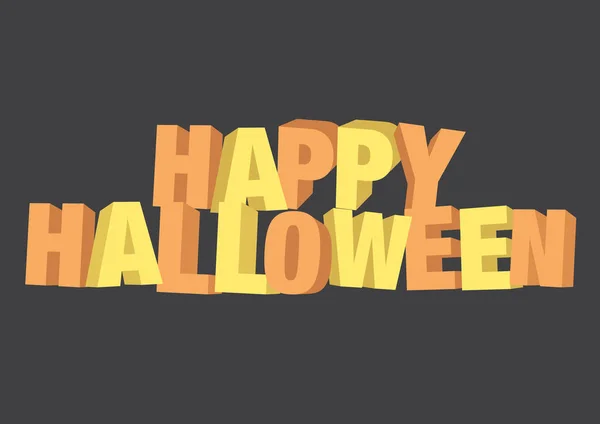 Illustrazione Isolata Vettoriale Una Fase Tipografica Felice Halloween Con Colori — Vettoriale Stock