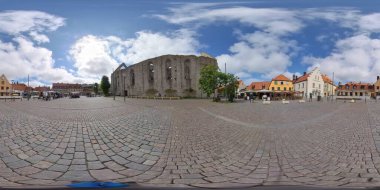 360 VR - Ortaçağ Şehir Visby Ana Meydanı