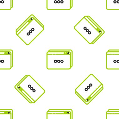 Satır web sitesi şablon simgesi beyaz arkaplanda izole edilmiş pürüzsüz desen. İnternet iletişim protokolü. Vektör İllüstrasyonu