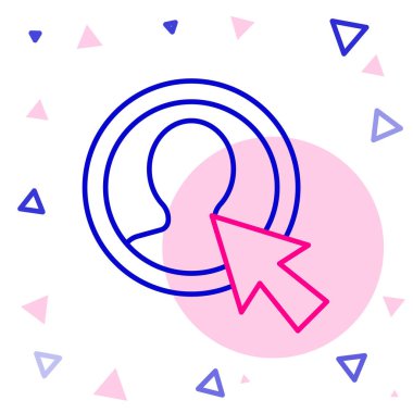 Satır Oluştur beyaz arkaplan üzerinde izole hesap ekran simgesi. Renkli taslak konsepti. Vektör İllüstrasyonu