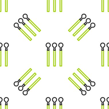 Çizgi Simgesi, beyaz arkaplanda izole edilmiş, kusursuz desen ile eşleşir. Vektör İllüstrasyonu