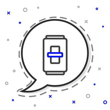 Elektrik düğmesi simgesi beyaz arkaplanda izole edildi. Açık ve kapalı simgesi. Loş ışık düğmesi işareti. Enerji tasarrufu kavramı. Renkli taslak konsepti. Vektör İllüstrasyonu