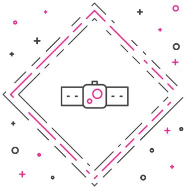 Çizgi Akıllı simgesi beyaz arkaplanda izole edildi. Renkli taslak konsepti. Vektör İllüstrasyonu