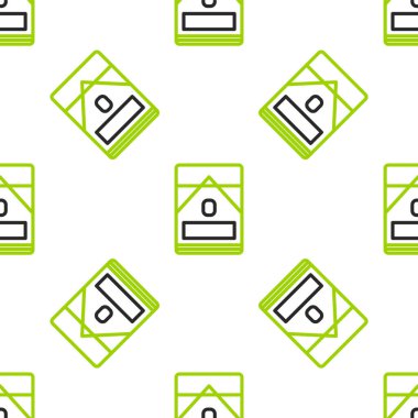 Line Cigarettes paket kutusu simgesi beyaz arka planda izole edilmiş pürüzsüz desen. Sigara paketleri. Vektör İllüstrasyonu