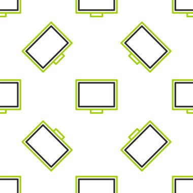 Tablo simgesindeki Çizgi Resim çerçevesi beyaz arkaplanda izole edilmiş pürüzsüz desen. Vektör İllüstrasyonu