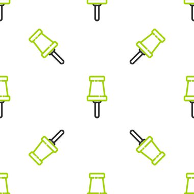 Line Push simgesi beyaz arkaplanda izole edilmiş pürüzsüz desen. Raptiye işareti. Vektör İllüstrasyonu