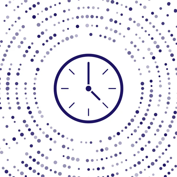 Blå Klocka Ikon Isolerad Vit Bakgrund Tidssymbol Abstrakt Cirkel Slumpmässiga — Stock vektor