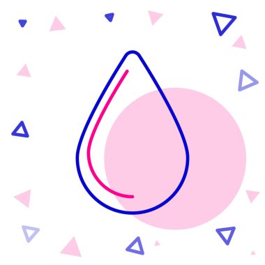 Çizgi Su bırakma simgesi beyaz arkaplanda izole edildi. Renkli taslak konsepti. Vektör İllüstrasyonu.