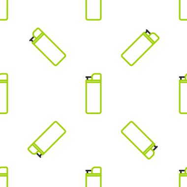 Çizgi Açık simgesi beyaz arkaplanda izole edilmiş kusursuz desen. Vektör İllüstrasyonu.