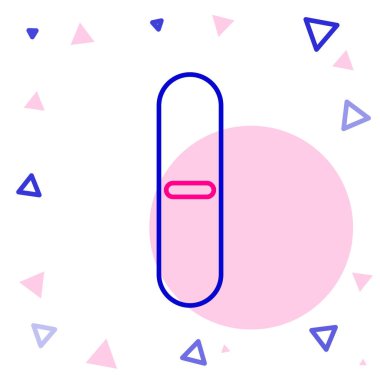 Beyaz arkaplanda çizgi tırnak dosya simgesi izole edildi. Manikür aleti. Renkli taslak konsepti. Vektör İllüstrasyonu.