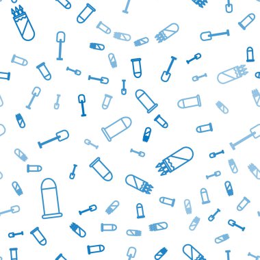 Hat kurşunu, ok ve kürek ile titrek ve dikişsiz desen. Vektör....