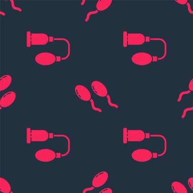 Set Penis pump and Sperm on seamless pattern. Vector.
