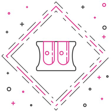 Kalem açacağı simgesi beyaz arkaplanda izole edildi. Renkli taslak konsepti. Vektör İllüstrasyonu.