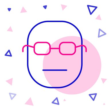 Çizgi Poker oyuncusu simgesi beyaz arkaplanda izole edildi. Renkli taslak konsepti. Vektör İllüstrasyonu.