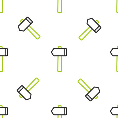 Çizgi Çekici simgesi beyaz arkaplanda izole edilmiş kusursuz desen. Tamir için bir araç. Vektör İllüstrasyonu.