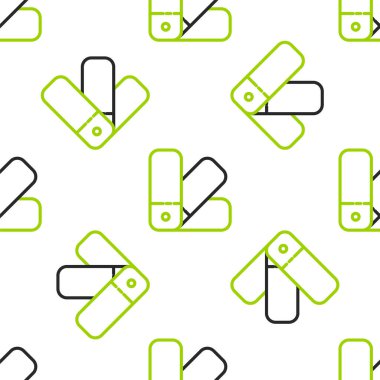 Çizgi Rengi Palet Kılavuzu simgesi beyaz arkaplanda izole edilmiş pürüzsüz desen. Vektör İllüstrasyonu.