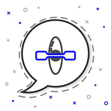 Kano ve kürek ikonu beyaz arkaplanda izole edildi. Balıkçılık ve turizm için kano. Açık hava aktiviteleri. Renkli taslak konsepti. Vektör İllüstrasyonu.