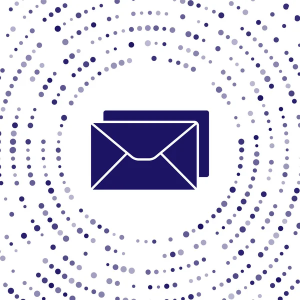 Icône Enveloppe Bleue Isolée Sur Fond Blanc Message Électronique Symbole — Image vectorielle
