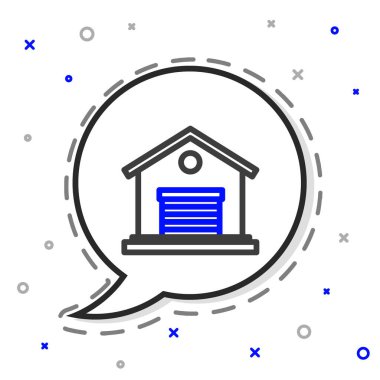 Hat Deposu simgesi beyaz arkaplanda izole edildi. Renkli taslak konsepti. Vektör İllüstrasyonu.