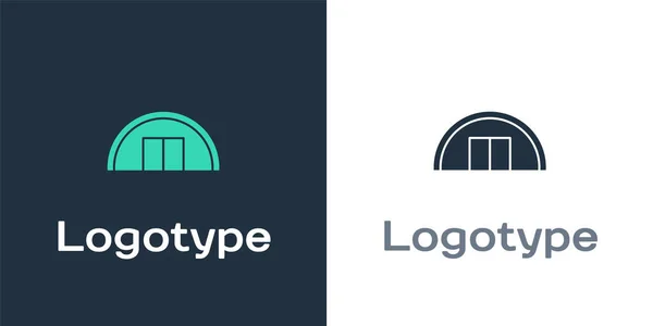 Ícone Logotype Warehouse Isolado Fundo Branco Elemento Modelo Design Logotipo —  Vetores de Stock