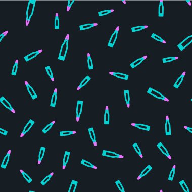 Çizgi Kurşunu simgesi siyah arkaplanda kusursuz desen izole etti. Vektör İllüstrasyonu.