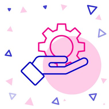 El simgesindeki satır ayarları beyaz arkaplanda izole edildi. Renkli taslak konsepti. Vektör İllüstrasyonu.