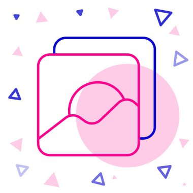 Çizgi Resim simgesi beyaz arkaplanda izole edildi. Renkli taslak konsepti. Vektör İllüstrasyonu.