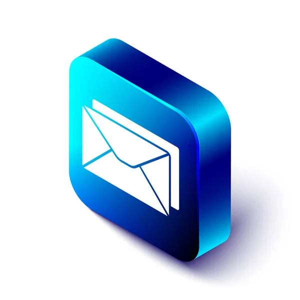 Ισομετρική Εικόνα Φακέλων Που Απομονώνεται Λευκό Φόντο Email Σύμβολο Γράμμα — Διανυσματικό Αρχείο
