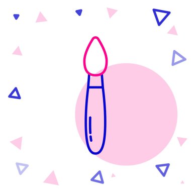 Çizgi fırçası simgesi beyaz arkaplanda izole edildi. Renkli taslak konsepti. Vektör İllüstrasyonu.