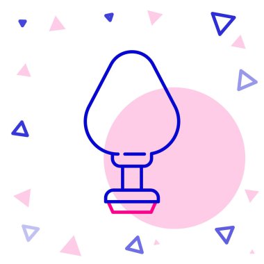 Line Anal plug icon isolated on white background. Butt plug sign. Fetish accessory. Sex toy for men and woman. Colorful outline concept. Vector Illustration.
